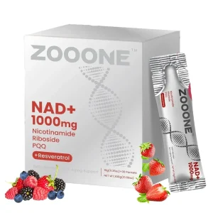 NAD+ Berry Flavored Drink Mix – Anti-Aging Cellular Energy Booster with Resveratrol, NR & PQQ | Focus, Vitality & DNA Support – 30 Packets